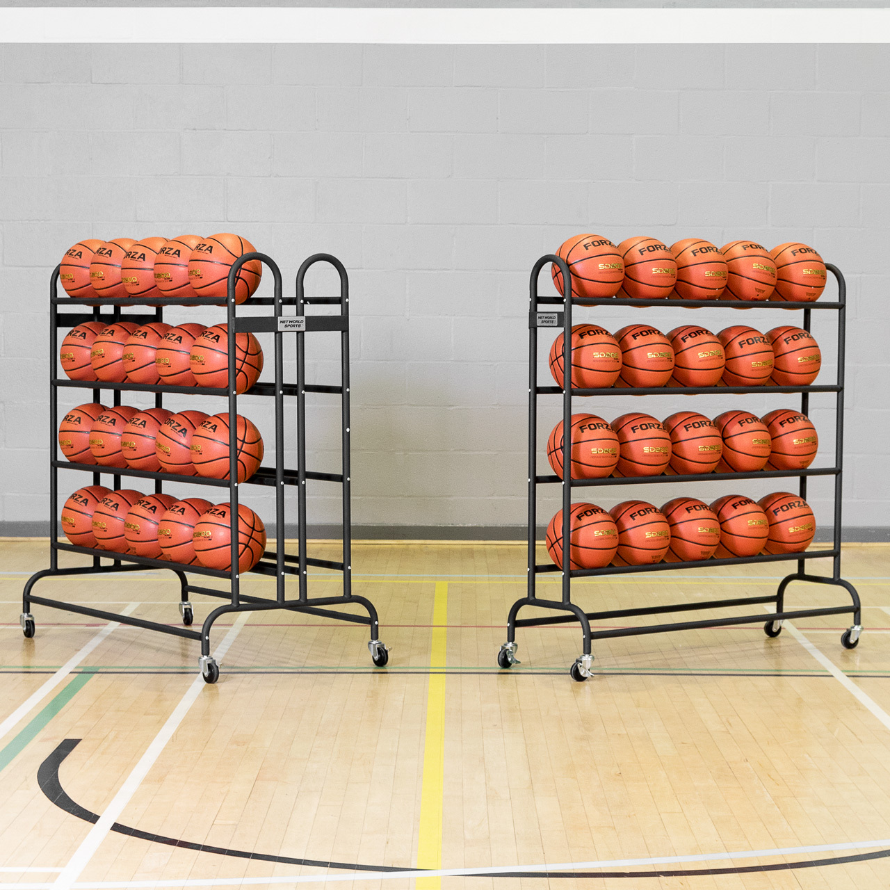 FREESTANDING BASKETBALL TROLLEY [20/40 BALLS] [Ball Capacity:: 40 Balls]