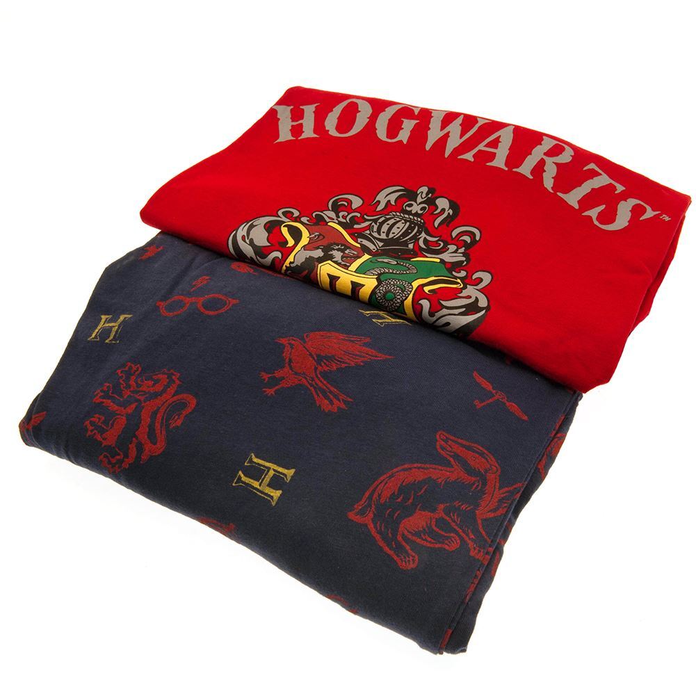 Harry Potter Ladies Long Pyjama Set Hogwarts