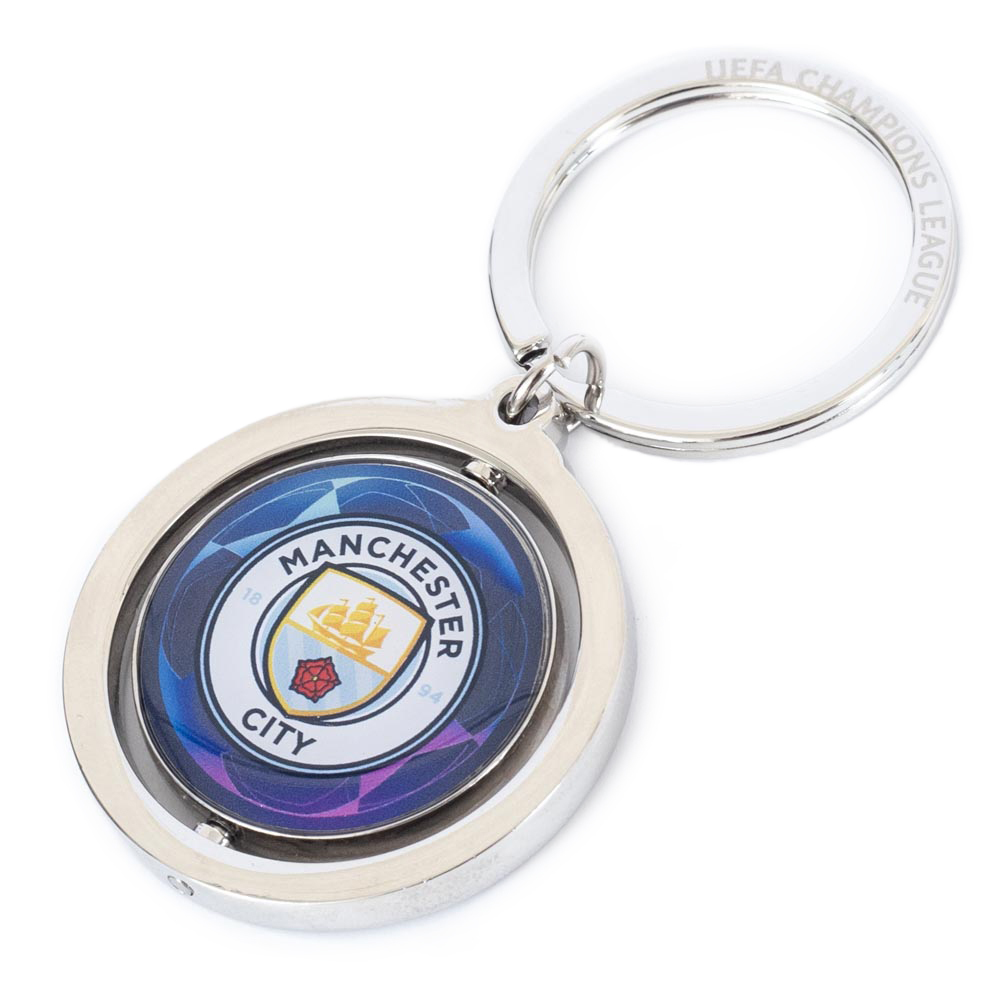 Manchester City FC UCL Spinner Keyring