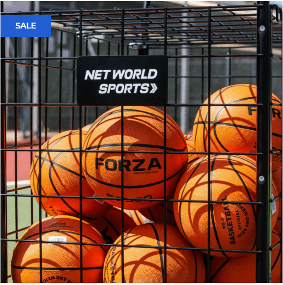 Portable Basketball Ball Cage & Equipment Cart Trolley