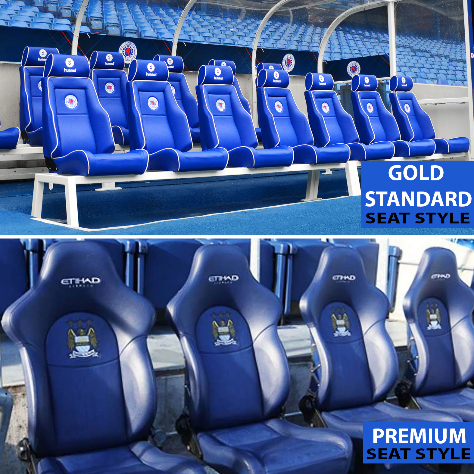 LUXURY DUGOUT & SHELTER SEATS [Dugout Chair Style:: Gold Standard] [Optional Heating System :: Yes]