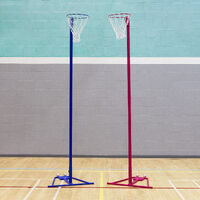 FREESTANDING NETBALL POSTS [SCHOOL STANDARD] [Colour: Blue] [Single or Pair:: Single]