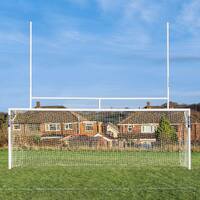 SOCKETED ALUMINIUM SOCCER & RUGBY COMBINATION GOALS [Combination Goal Size:: 7.3m x 2.4m] [Single or Pair:: Single]