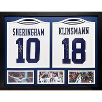 Tottenham Hotspur FC 1994 Klinsmann & Sheringham Signed Shirts (Dual Framed)