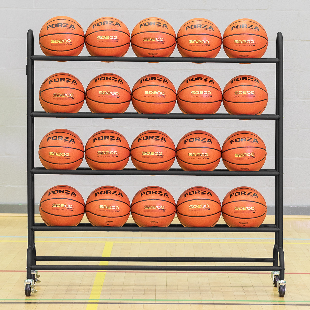 FREESTANDING BASKETBALL TROLLEY [20/40 BALLS] [Ball Capacity:: 40 Balls]