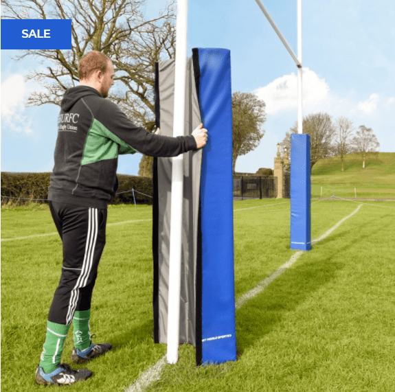 RUGBY POST PROTECTOR PADS [Colour: Blue]