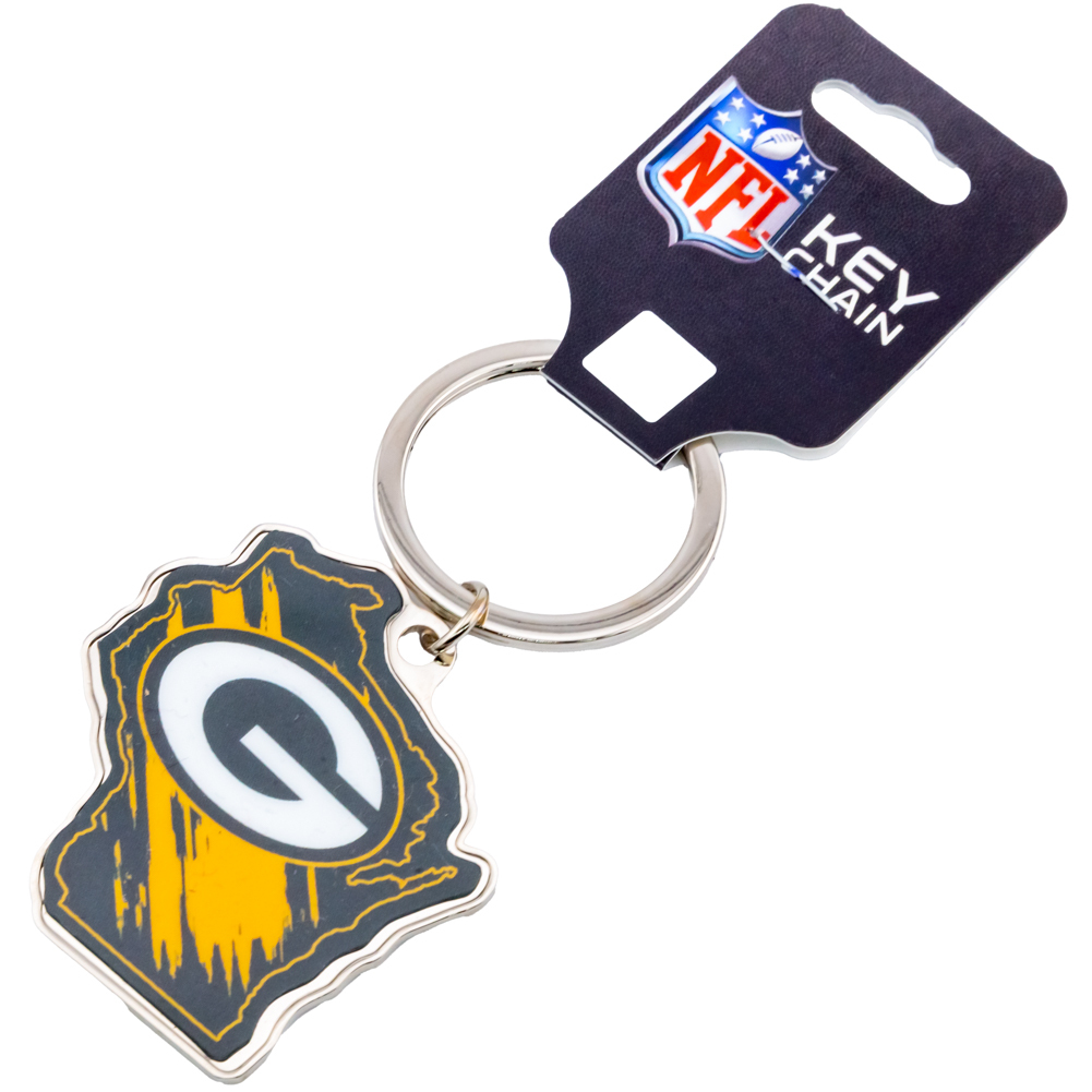 Green Bay Packers State Shape Keyring