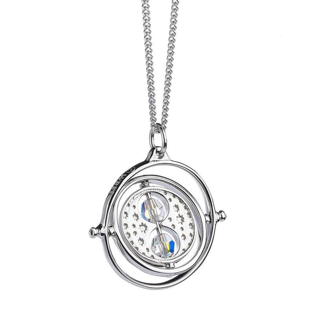 Harry Potter Sterling Silver Crystal Necklace Time Turner