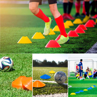 Cazna Soccer Training Marker Cones [5 COLOURS] [Colour: Multi Colours] [Pack Size:: Pack of 50]