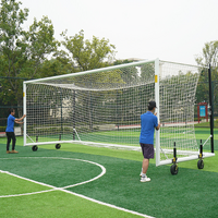 5.6m x 2m Cazna ALU110 Box Freestanding Stadium Soccer Goals [Single or Pair:: Single] [Wheel Options:: 360° Wheels] [Goal Weights:: With Weights]