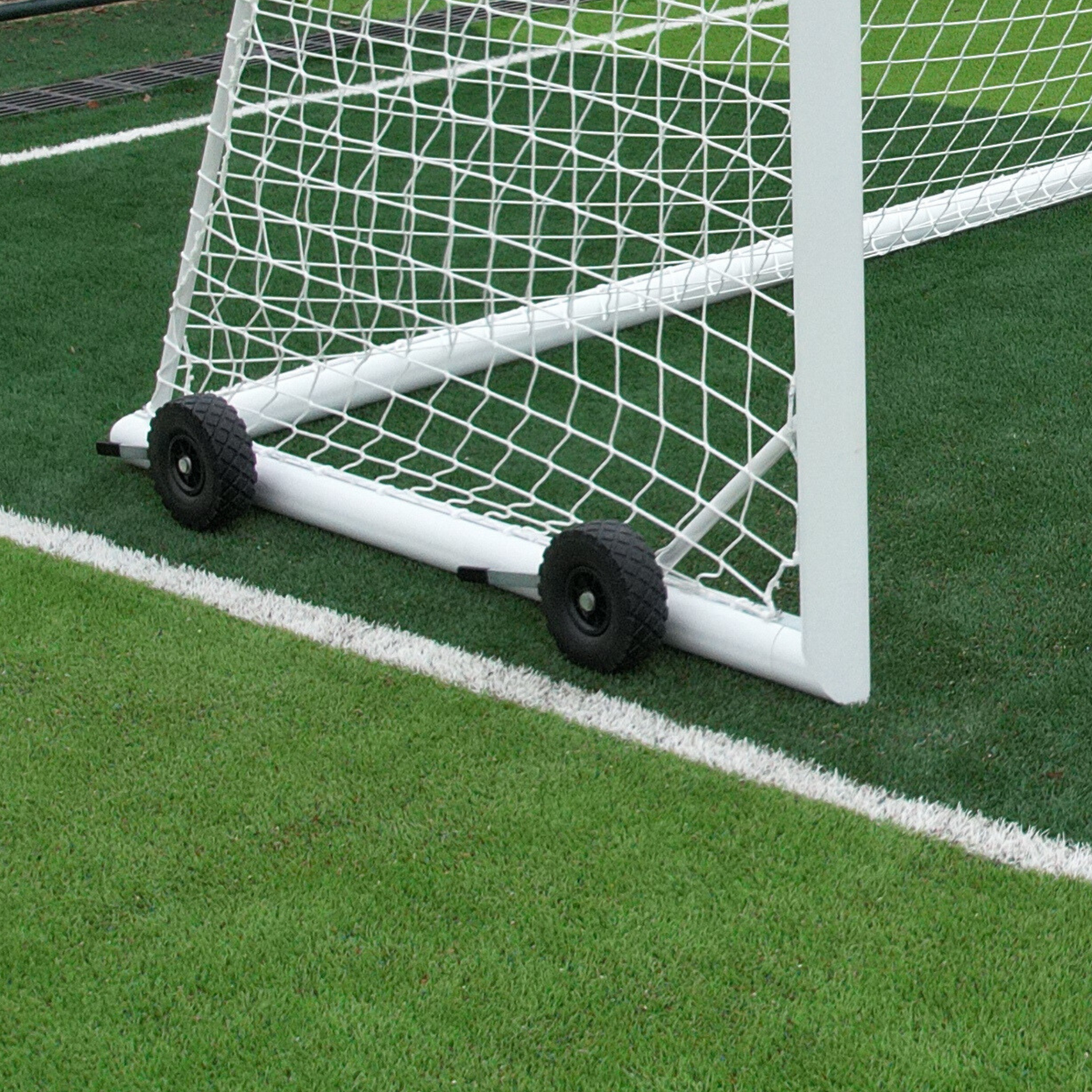 Cazna ALU110 Soccer Goal Wheels (LEVER AND 360° WHEELS) [Easy Lift Wheel Pack:: Set of 2 Wheels & Brackets] [Wheel Options:: Lever Wheels]