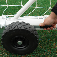 Cazna ALU110 Soccer Goal Wheels (LEVER AND 360° WHEELS) [Easy Lift Wheel Pack:: Set of 2 Wheels & Brackets] [Wheel Options:: Lever Wheels]