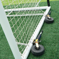 7.3m x 2.4m Cazna ALU110 Freestanding Soccer Goal [Single or Pair:: Single] [Wheel Options:: 360° Wheels] [Goal Weights:: With Weights]