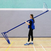 FREESTANDING NETBALL POSTS [SCHOOL STANDARD] [Colour: Blue] [Single or Pair:: Single]