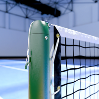 Cazna Tennis Net & Posts Custom Package [Tennis Post:: Square Post] [Tennis Net:: Post + 3.5mm DT Tennis Net - (12.8m Doubles)]