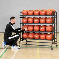 FREESTANDING BASKETBALL TROLLEY [20/40 BALLS] [Ball Capacity:: 40 Balls]