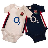 England RFU 2 Pack Bodysuit RB [Size:: 12-18Mths]