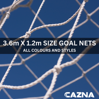 3.66m 1.22m REPLACEMENT SOCCER GOAL NETS [Style: Standard] [Size:: 3.66m x 1.2m x 0.4m x 1.2m] [Thickness:: 3mm | White]