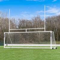 FREESTANDING ALUMINIUM SOCCER & RUGBY COMBINATION GOALS [Combination Goal Size:: 7.3m x 2.4m] [Single or Pair:: Single]