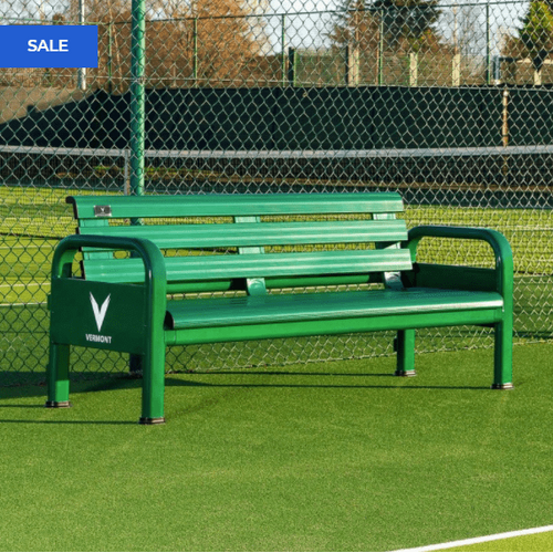 VERMONT ALUMINIUM TENNIS COURT BENCH SET ADD TO BASKET SALE VERMONT ALUMINIUM TENNIS COURT BENCH SET [Package Type:: 1 Bench]